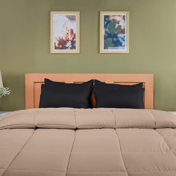 Pillowcase 4-pack - Standard size 50x75 cm - 100% brushed microfiber pillowcases with envelope closure - Wrinkle, fade and stain resistant pillowcases Black
