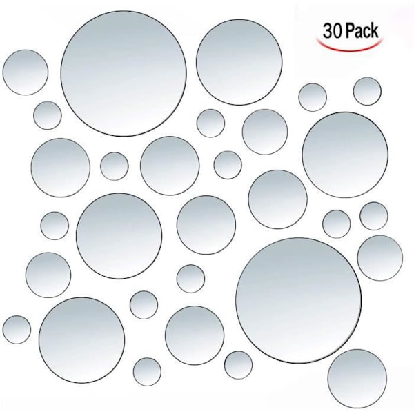 Väggspeglar, Runda 3D-speglar, Väggdekaler, Avtagbara