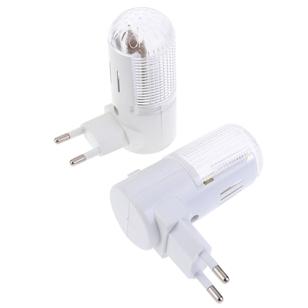 2 stk. Nødlys Væglampe Hjemmebelysning LED Natlampe EU Hvid Whit-FS1- White one size