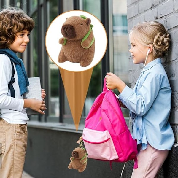 Kapibara plyylelu avaimenperällä Superpehmeä sarjakuva kapibara plyylelu avaimenperä söpö kapibara nukke riipus lahja lapsille