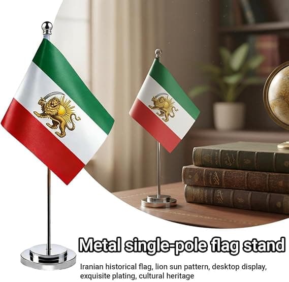 Iran flag table flag small single pole flag stand table decoration