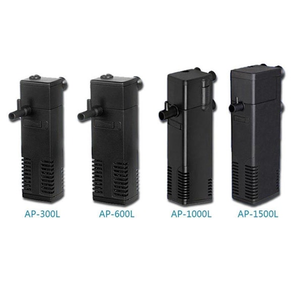 Uppgradera Akvariefilter Nedsänkbar Ström Inre Filter För Akvarium Filterpump 3 I 1 Sprayflöde Biologiska Filter 3W/4W/8W/22W Matchar bilden Matches the image 22W 1500L/H(EU Plug)