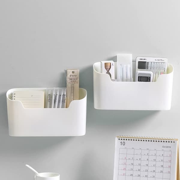 Storage Box for Kitchen Cabinet Door, Self-Adhesive Wall Mounted Storage Box, Wardrobe/Bathroom/Refrigerator Drawer-FS-