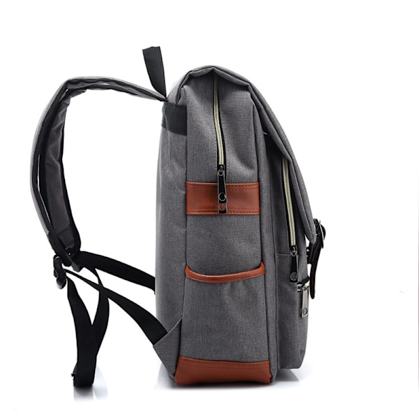 Vattentät bärbar ryggsäck för handbagage, arbetsryggsäck för affärsresor, skolväska, trendig skolväska för högskolan Black Zipper Peacock Blue-FS2- Black Zipper Peacock Blue L