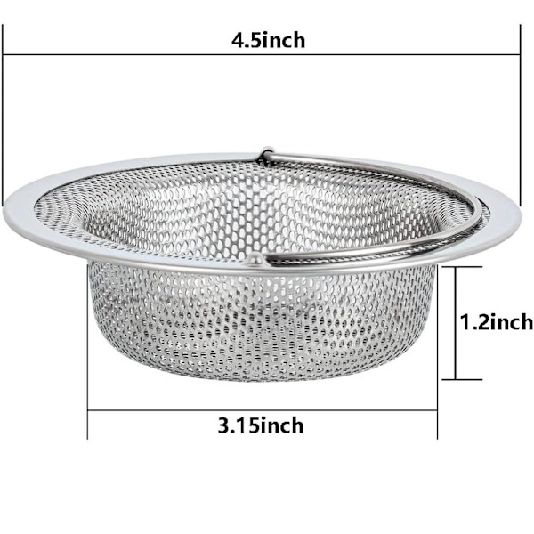 Durable Stainless Steel Sink Strainer with Practical Handle_OF-FS-