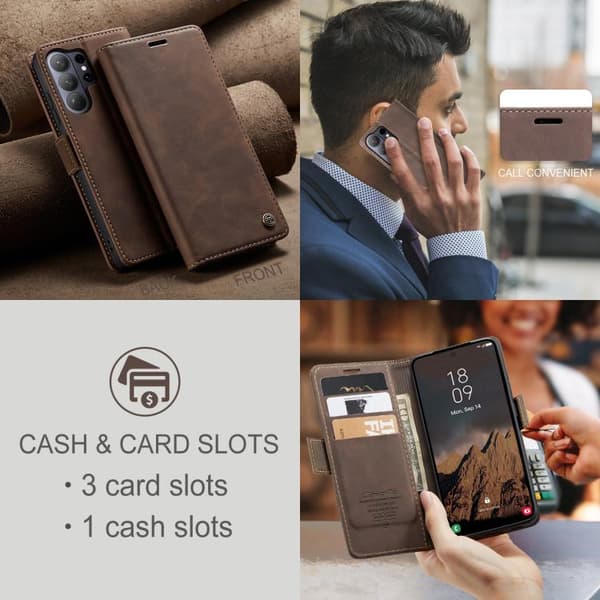 Samsung Galaxy S26 Ultra 5G Case - CaseMe 013 Multifunctional Horizontal Flip Leather Case