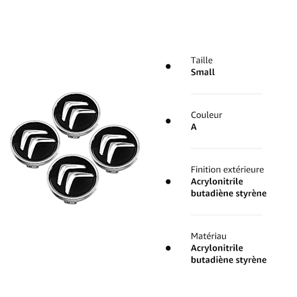 4 st navkapslar för Citroen C4 Picasso C3 Berlingo C5 X7 C2 C1 Ds3 Zx Xsara C8 Ds Ds4 60mm, fälgcentrumkapslar med emblem