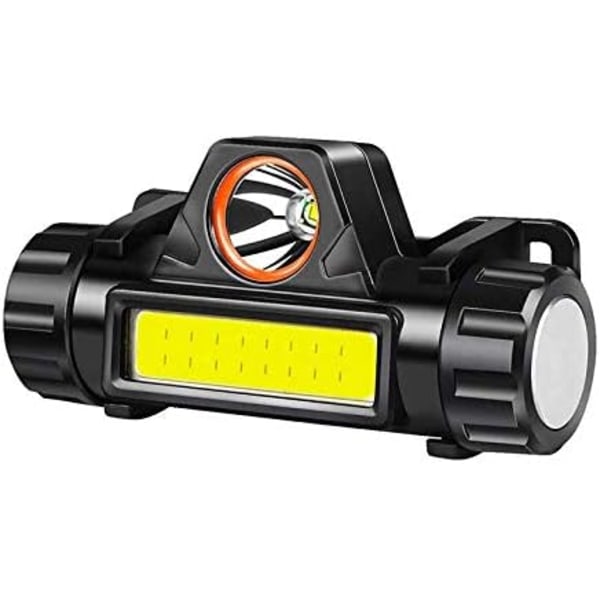 USB LED Pannlampa Uppladdningsbar XPE/COB Belysning Uppladdningsbart Huvud