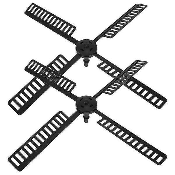 2 sæt vindmølletilbehør vindmølledel plast vindmølledel vindmøllevinge sort Black 40.00X40.00X3.00CM