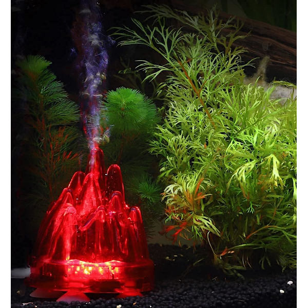 Akvarielys Vulkan Boblelys Akvarium Dekoration Lys