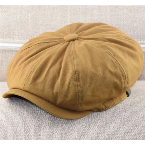 Stor Hode Plus Size Menn's Newsboy Flat Cap 100% Bomull Gatsby Ivy Golf Cabbie Hat Oversize