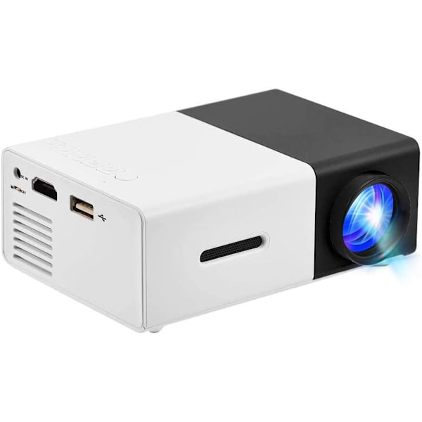 Mini LED Portabel Smart Fickbio Videoprojektor YG300 (MP20, Svart) 1844