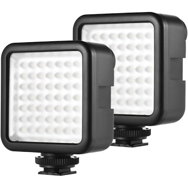 LED Videolys, 2 stk 49 LED Kameralys, Dimbar Kamerafyll