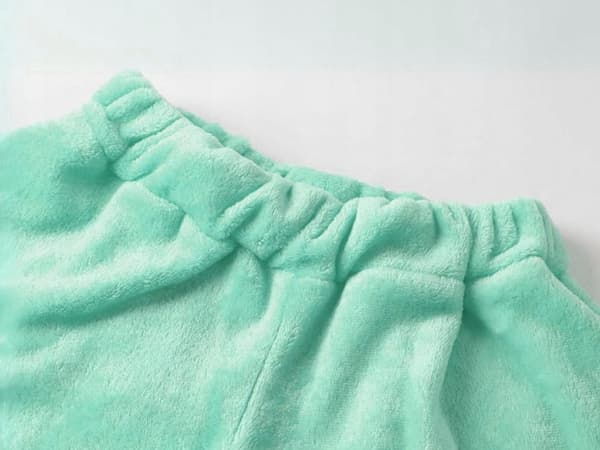 Pyjamas sæt til kvinder, 2-delt bomuld, blå langærmet trøje + shorts str. L 420