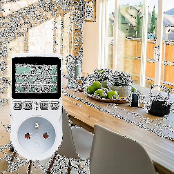 Digitaalinen / Lämmitys- ja jäähdytystermostaattipistorasia LCD-lämpötilansäädin, 230 V kasvihuoneen puutarhan lämpötilansäätimeen / terraariotermostaattiin (pistorasia)