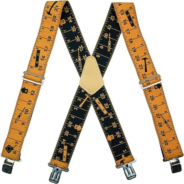 Herre X-formede seler 5 cm brede elastiske justerbare metalspænder, sorte 125 cm til arbejde og rejser