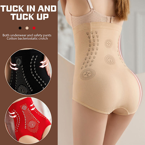 Hög midja Shapewear Trosor Sömlösa Damtrosor Höftlyft S Hudfärg-FS2- Komplexion XL