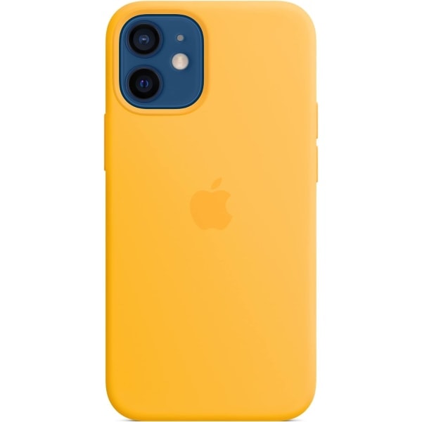 IC Applen silikonikuori MagSafella (iPhone 12 minille) Auringonkukankeltainen-FS-