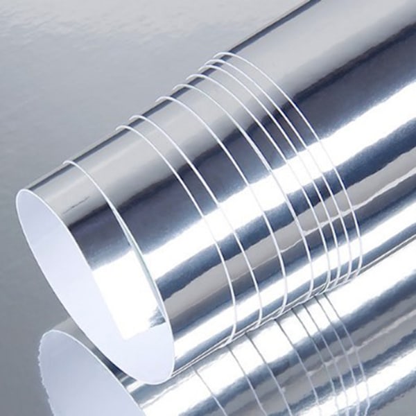 Kannettava Auton Kromifolio Tarra Peili Vinyylikalvo Folio Koriste - Perfet-X42- Silver