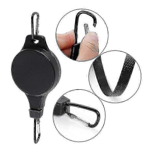 Retractable Plant Hanger, Easy-Access Plant Pulley, Adjustable Height for Hanging Black 1pcs
