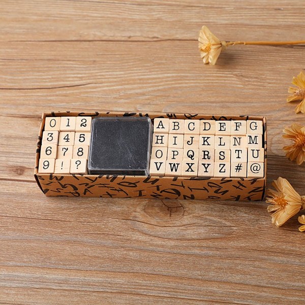 40 stk Alfabetstempel Alfanumerisk segl gummistempel 40PCS 40PCS