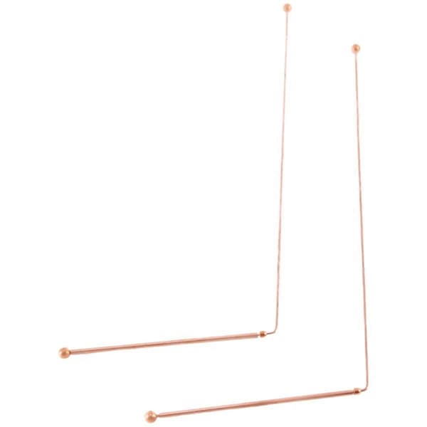 Copper Dowsing Rods, 99.9% Pure Copper Dowsing Rod for Tracing Spiritual Energy 2pcs (Includes 1 Pc)-FS-