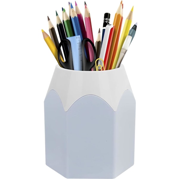 Penholder Skrivebordsorganisator Lavet af Plastik, Pink (Lyseblå)