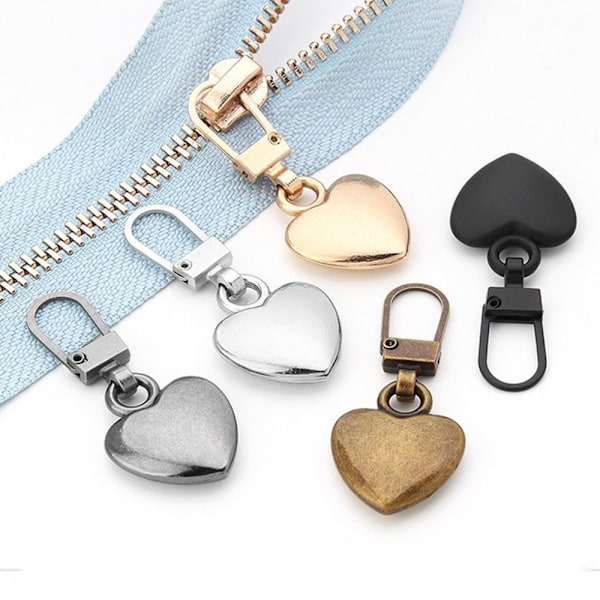 5 stk Metal Lynlås Hoved Lynlås SILVER Silver