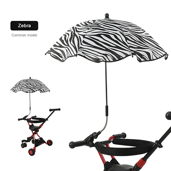 Universell Stolskjerm Med Justerbar Klemme, UPF 50+ Klemme På Parasoll AuBY Zebra print