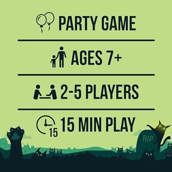 Exploding Kittens Zombie Kittens - Kortspel för vuxna och tonåringar 1627