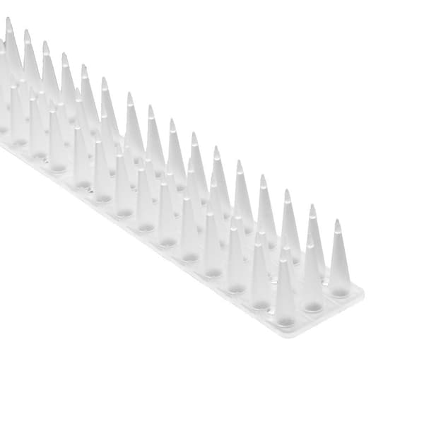 Bird spikes plastic white 8-pack 342 cm for balcony, window sill, railing-FS- 460