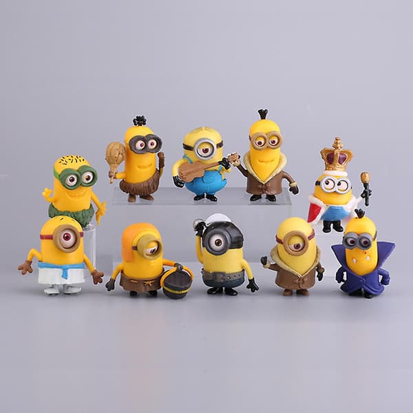 10 stk PVC Mini søde figurer legetøj fødselsdagsgave Minions modeller