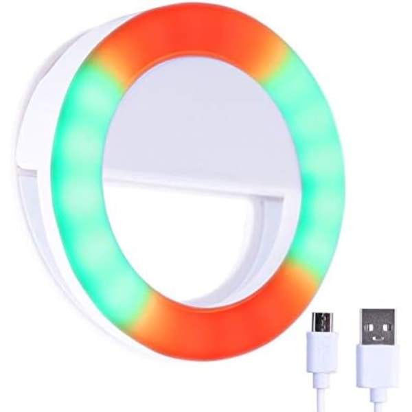 RGB LED Udfyldningslys Selfie Ring Clip, Justerbar Lysstyrke mere