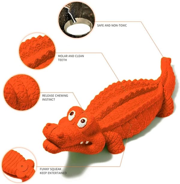 Holdbare gummileker med pipende krokodille, interaktive tyggeleker-FS-