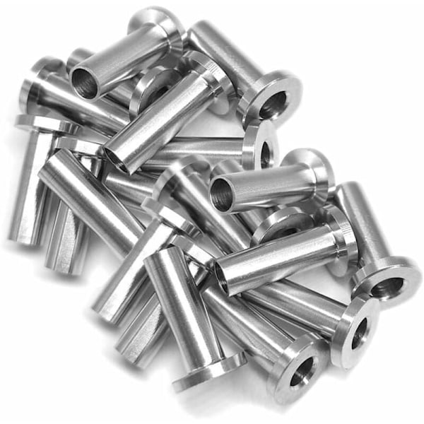 30 kpl ruostumattomasta teräksestä valmistettuja suojakoteloita kaapeliaitaalle 3/16 tuuman puupylväille, DIY-aita