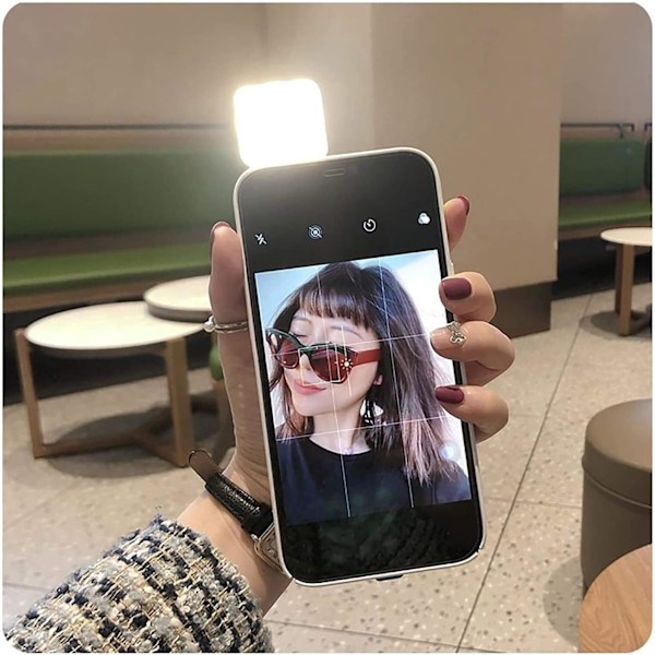 [Med Selfie Fill Light] Til Iphone 14 Pro Cover Lysende Cover