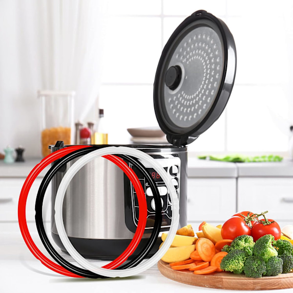 3-pakke 8-liters Instant Pot silikonpakninger, Instant Pot erstatning