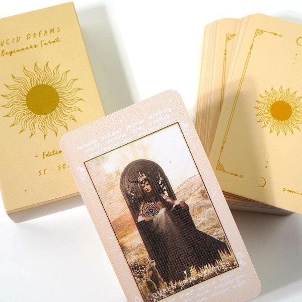 2pcs Tarot Card Deck for Beginners - Retro Family Party Board Game Multicolor multifärg