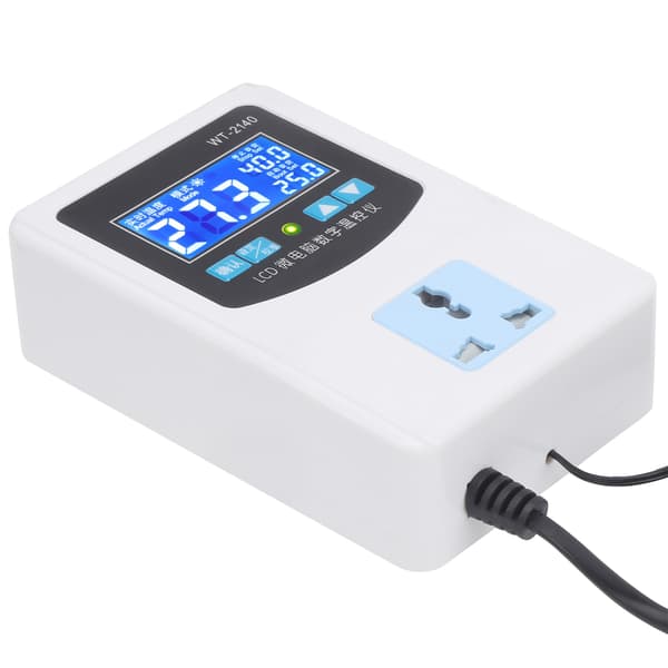 Temperaturregulator Digitalt Display Mikrokontroller Intelligent Termostatbryter 2000W EU Plugg 220V-FS-