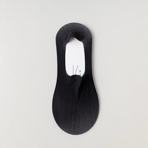 5 Par Dam Osynliga Båtsockor Andningsbara Silikon Halkfria Ultratunna Socktofflor Högkvalitativ Elastisk Is Silke Låga Strumpor-FS2- Grey