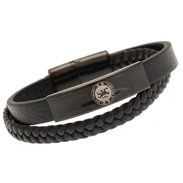 Chelsea FC Läderarmband One Size Svart Black One Size