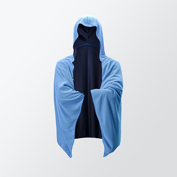 Hurtigtørrende kølehåndklæde til camping, cykling, golf, løb og vandreture – letvægts polyester, lyseblå Light Blue