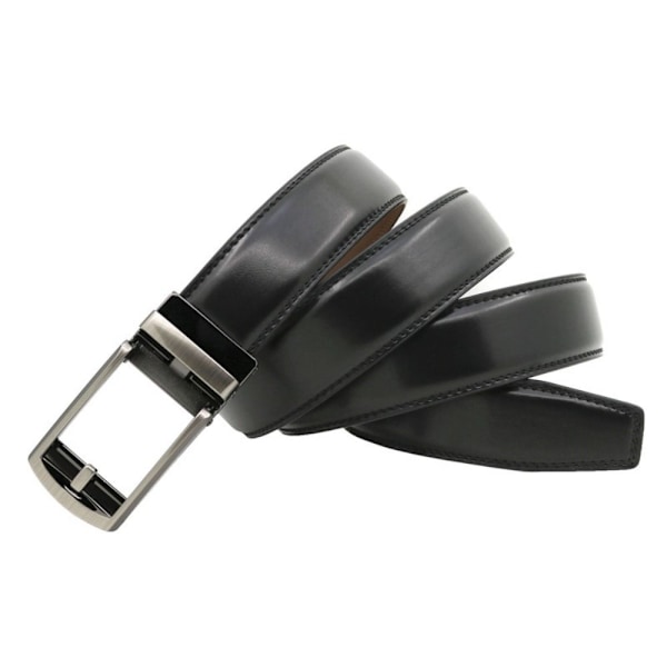 Herre Click Bælte Læderbælter SORT 130CM 130CM black-FS2- black 130cm-130cm