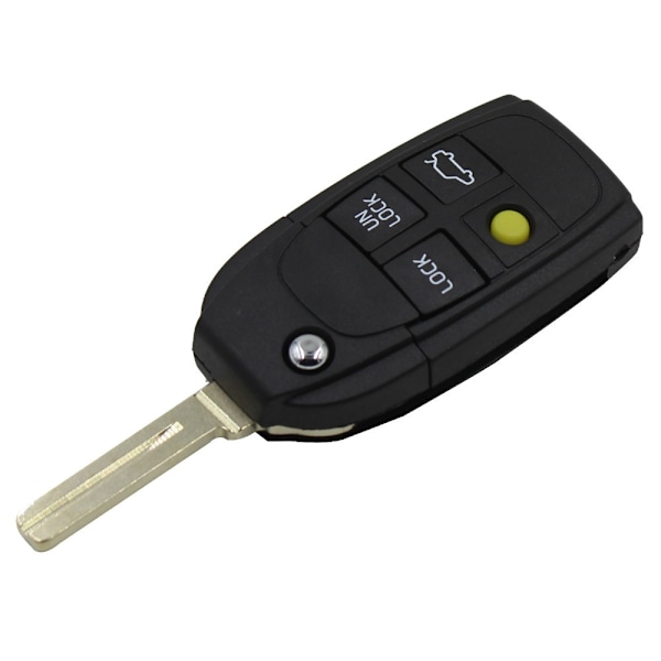 4-painikkeinen kauko-ohjaimen avaimen kuori Volvoon, musta Black one size