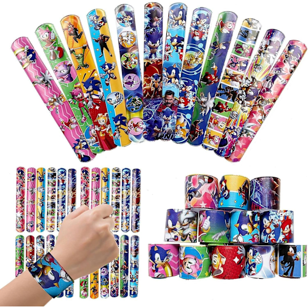 Sonic-slapband, 12-pack, perfekt present till pojkar 2007
