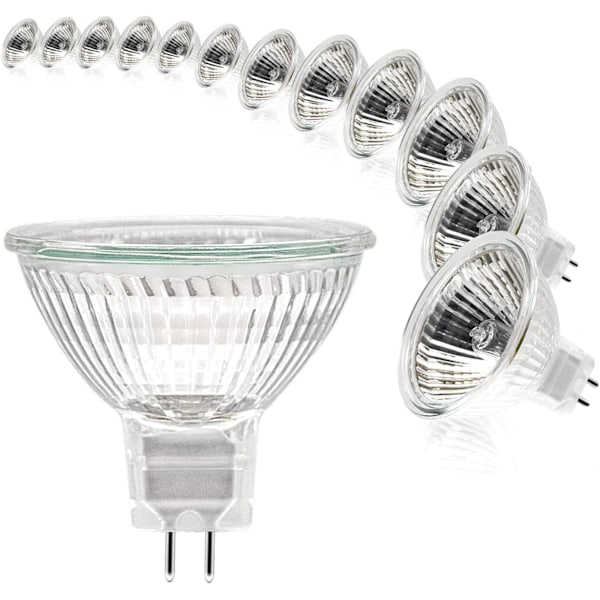 MR16 Spottivalolamppu, 12V 20W Lamppu, Gu5.3 Lamppu Himmennettävä MR16 Lamppu, Lämmin Valkoinen 2700K, Pakkaus 12 (MR16-20W-12P)