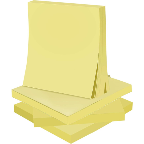 Keltaiset itseliimautuvat muistilaput, keltaiset post-it-laput, itseliimautuvat muistilehtiöt erittäin vahvalla tarttuvuudella, toimistoon, kouluun ja kotiin. 5 kpl-XF10-