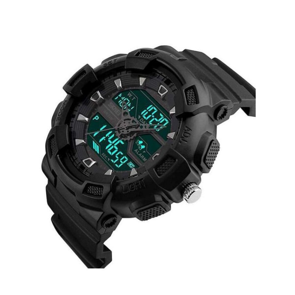 Vattentät analog och digital watch för män WT-SK-1189-B - 50 mm - Svart