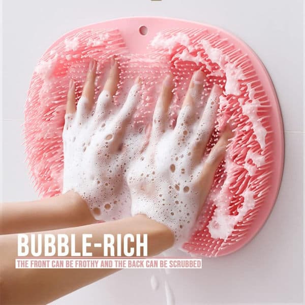 Fod- og rygskrubber til brusebadet - Vægmonteret orange