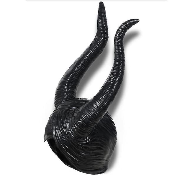 Halloween Latex Maleficent Hat med Maleficent Sorte Horn Dronning Hovedbeklædning-FS-